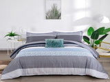 Stripe Elara Ivy Quilt / Doona / Duvet Cover set V745-AQ080651E3