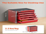 Metal Tool Box, 8.6-inch, Portable Metal Tool Box with 5 Drawers, Small Tool Chest with EVA Liners V952-CTSBXSGJX86IY6PZFV0