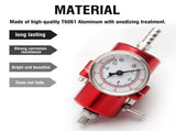 Universal Adjustable Fuel Pressure Regulator Kit, Aluminum Fuel Regulator,Adjustable Gas Oil V1369-AZ3-W-04165