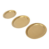 3pcs Stainless Steel Dessert Tray Mirror Polishing Process Snack Jewelry Display TrayGold V1294-YM0523-3118210306011