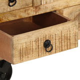 Coffee Table Rough Mango Wood 70x70x40 Cm 43_243979