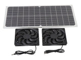 80W Double Solar Exhaust Fan with Monocrystalline Silicon Panel IPX7 Rain Proof High Speed Low Noise V1294-YM0901-3113250069511