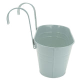 Hanging Flower Planter Iron Bucket Flower Pot Holder with Detachable Hook for Garden DecorBlue V1294-YM0901-3111210139012