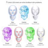 7-Color LED Light Photon Face Mask Neck Rejuvenation Skin Facial Wrinkle Therapy V201-W12783215