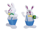 Inflatable Bunny Yard Decoration 6.2ft with LED Lighting Cute Easy Setup Blow Up Outdoor Decoration V1294-YM0901-3115230113713