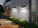 2-Pack Solar Motion Sensor Wall Light - 3 Lighting Modes, IP64 Waterproof, Three-Sided V888-ELOSUNG393681