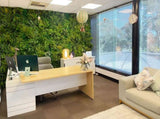 Slimline Flowering White Artificial Green Wall Disc UV Resistant 100cm V637-DP8880024