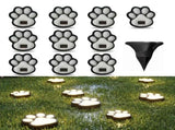 10Pack Paw Solar Lights Outdoor, Cute Dog Paw Solar Lights with 1 LED, Dual White & Warm Light IP65 V1107-124-70642-WHT-10PACK