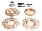 4PCS Angle Grinder Wood Carving Disc Set Carbon Steel Grinding Wheel Shaping Disc with 5 Rotating V1294-YM0901-3114240101011