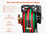 Retractable Welding Hose Reel 1/4 in x 50FT Oxygen Acetylene Rubber Hose R Grade V952-HJRGJP50FTZDLSX8QV0