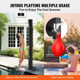 Outdoor Solar Heated Shower, 35L Poolside Shower Kit with Shower Head and Foot Shower Tap, Double V952-TYNLYQHSPVCLT705AV0