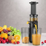 Devanti Slow Juicer Cold Press Fruit Juice Extractor 130W Black SJ-C-01-BK