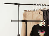 Double-rod Adjustable Clothes Rack with Pulley-Back V1161-972836