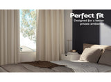 Artiss 2X Blockout Curtains Eyelet 240x230cm Beige BC-MATT-240X230-BG