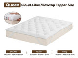 Giselle Queen Pillow Top Mattress Topper 1300GSM White Duck Feather For Old Bed Upgrade 5cm Thick TOPPER-DFEATHER-Q