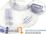 5 Pack Catheter Bags,2000 Ml Urinary Drainage Bag with Anti-Reflux Chamber,48"Precision Drainage V1192-AZ-W-28234