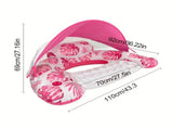 Adult Pool Floating Bed with Canopy Upgraded Large Space, Adjustable Shade, Ergonomic Headrest, V1232-ZYPZY001