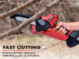 BAUMR-AG SW1 20V Cordless Mini Chainsaw Skin Only, Electric Battery Powered Tree Pruner V219-CHNHCSBMSW1A