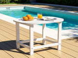 Gardeon Outdoor Coffee Side Table HDPE Desk Patio Furniture Camping Garden White FF-BEACH-DESK-HE-WH