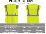 4 Pcs Hi Vis Sleeveless Reflective Shirt for Men Class 2 Construction Work Shirts with Pockets Women V1259-DP01-A-1211