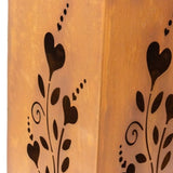 Set 2 Nested Square Pillar Rust 'Hearts' Panters 93cm, 86cm V637-48103PLN