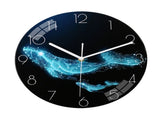 Wall Clock Silent Battery Operated MDF Round Wall Decorative Clock for Living Room Bedroom Office V1294-YM0901-3115250087211