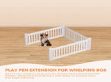 Rooster Farms 1.15m PVC Dog Play Pen Extension for Whelping Box 3 Side Enclosure V238-SUPDZ-41965104693328