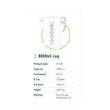 3L Measuring Jug Heavy Duty Clear Plastic Propylene Food Grade BPA 5 Pro-Jug V238-SUPDZ-33050465108048