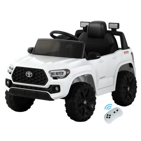 Kids Electric Ride On Car Toyota Tacoma Off Road Jeep Toy Cars Remote 12V Whte RCAR-LS-TOYO-WH