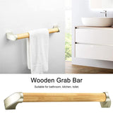 Wooden Grab Bar Wall Mounted Durable Grab Rails for Home Bathroom Withstand V1192-AZ-W-15809
