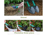 Potted Plant Pruning Shovel Kit Garden Planting Weeding Set Bonsai Trimming Garden Tools Green 10 V1294-YM0512-3111220287911