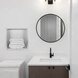 336 x 336 x 101mm Shower Niche Single Shelf Organizer No Tile Needed in Stainless Steel Finish V63-900661