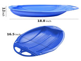Round Snow Sled Disc for nias & Adults, Durable PP Plastic Sand Slider & Winter Ski Pad, Non-Slip V1189-LWWAL-20260401-06818