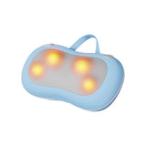 Blue Wireless Rechargeable Cervical & Lumbar Massager Pillow with 4 High/Low Massage Points, 42&degC V888-ELOSUNG52121