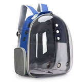 (BLUE)Replacement Transparent Pet Backpack with Zipper Closure - Heavy-Duty Structure, Ventilated V1106-CWBB004