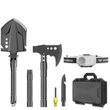 multifunctional entrenching shovel, axe set, outdoor camping, folding shovel, vehicle mounted tool, V1102-145-12437-BLK-7SD14-25JD