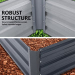 Raised Garden Bed Galvanised Steel Planter 180 x 90 x 30cm GREY V274-GN-BED18-93R-GY1