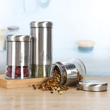 Round clear glass jars Kitchenware Grocery storage jars Tea jars Food storage jars Airtight Food V1192-AZ-W-15181