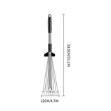 Adjustable Leaf Rake, 4-12 Inch Retractable Garden Rake with 21-28 Inch Handle, Lightweight Aluminum V1192-AZ-W-30022