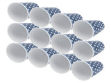 12Pcs Milk Cup AntiScalding Melamine BlueDots Pattern Drinkware Kit for Home Restaurant V1294-YM0901-3118210153111