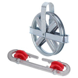 Outdoor Clothesline Pulley Plated Silver Heavy Duty Tanglefree Noise Reduction V1192-AZ-W-31383