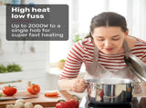 EUROCHEF Double Induction Benchtop Cooktop, 9 Heat Levels, Fast Electric Portable Cooker, Touch V219-COKICTEC35PA