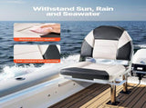 Boat Seat, High Backrest, Folding Fishing Boat Seat with Thickened Sponge Cushion & Waterproof PVC V952-ZDCZYGKB2JHHOSF4P001V0
