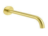 Brushed Gold Round 250mm Spout For Bathroom Tub Wall Mounted Water Filler Outlet V1233-SP60525BG