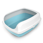 YES4PETS 2 x Large High Side Large Portable Open Cat Toilet Litter Box Tray House With Scoop Blue V278-2-X-MSP-B05-BLUE