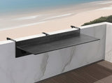 Balcony Hanging Table, 12 x 48 in Folding Balcony Railing Table, Outdoor Balcony Bar Table for V952-FXGZMZ12INCH0ANITV0