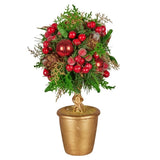 Christabelle 36cm Christmas Tabletop Topiary with Berries Baubles & Pine Cones 112_GUE504