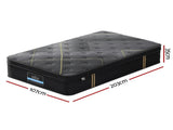 35cm Giselle Mattress King Single Bed Bamboo Pocket Firm Foam MATTRESS-E-MIDNIGHT-35-KS