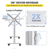Mobile Dry Erase Board Magnetic Whiteboard w/ Stand 60 x 90cm Double Sided V952-YDSMBBB3624INEY10V0