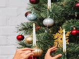 12-Pack Flameless Tapered LED Christmas Candles, Remote Control Timer Crystal Hook Decoration V1232-SDWYD-002
